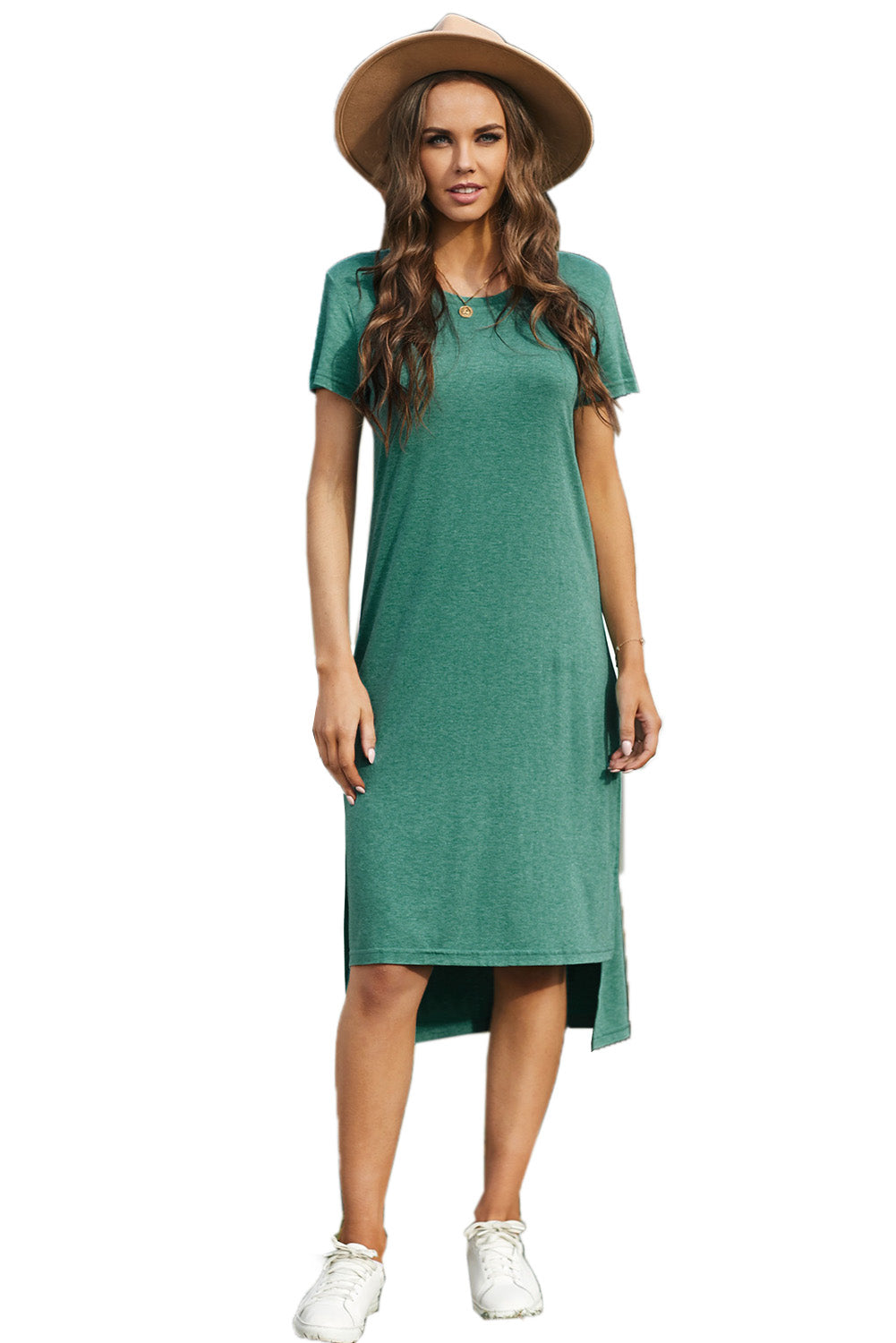 T-shirt Midi Dress with High Splits