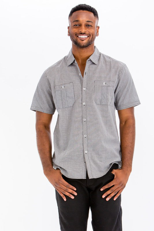 Simple Short Sleeve Button Down Shirt