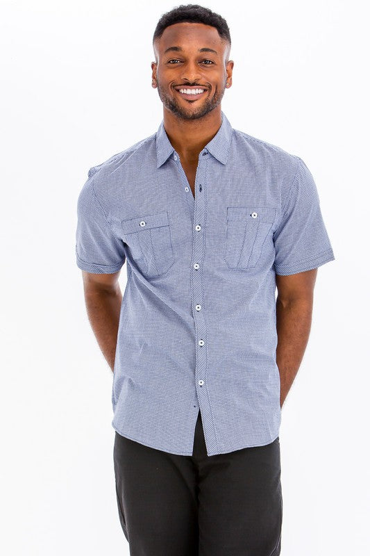 Simple Short Sleeve Button Down Shirt