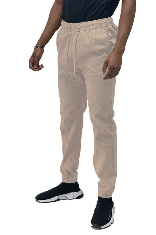 Solid Stretch Cargo Jogger