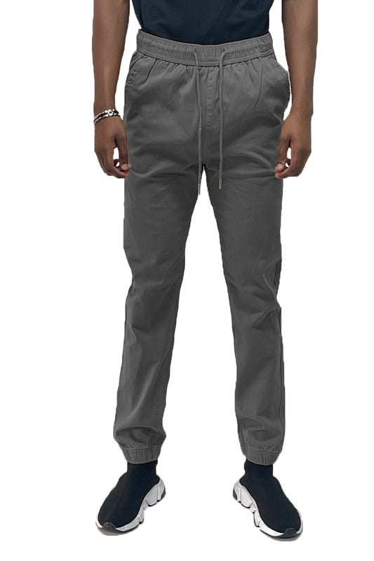 Solid Stretch Cargo Jogger