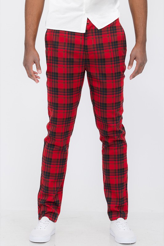 Plaid Trouser Pants