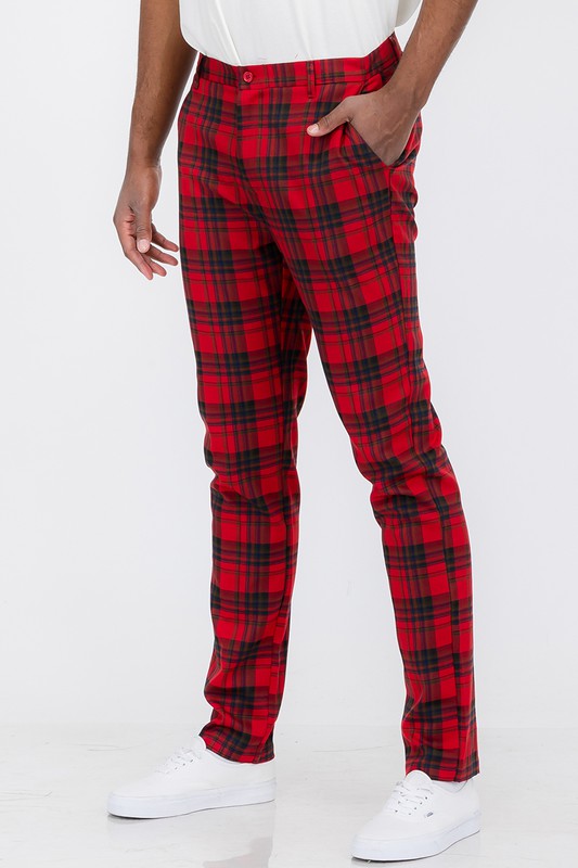 Plaid Trouser Pants