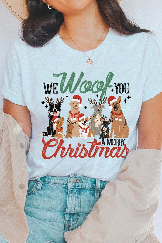 We Woof You A Merry Christmas Short Sleeve