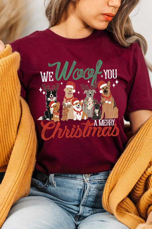 We Woof You A Merry Christmas Short Sleeve