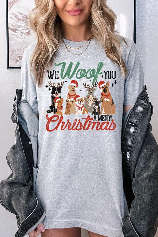 We Woof You A Merry Christmas Short Sleeve