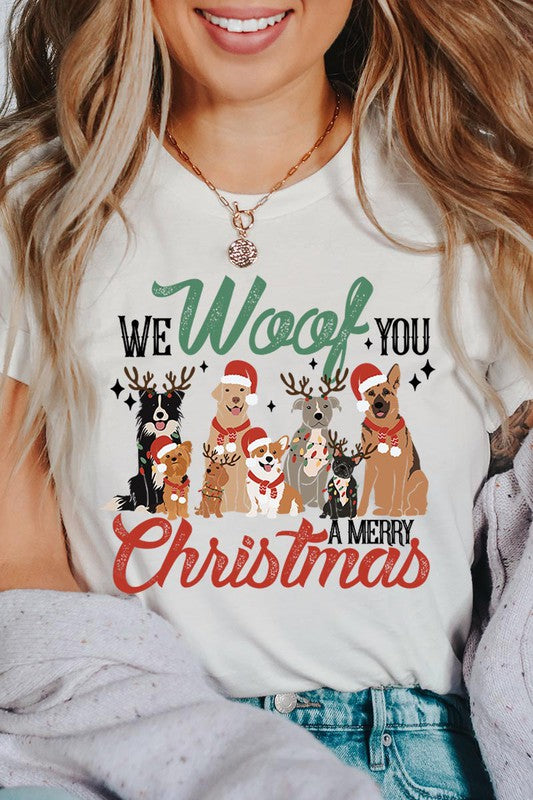 We Woof You A Merry Christmas Short Sleeve