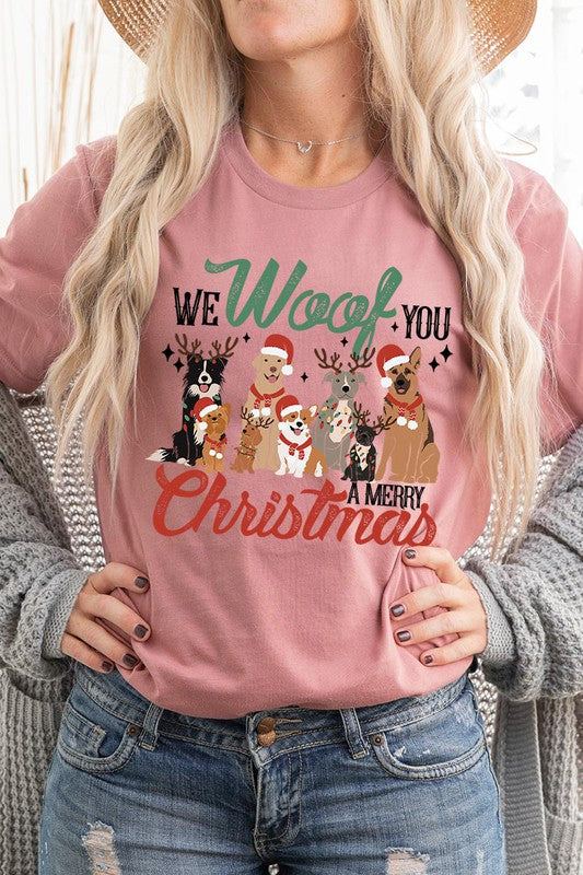 We Woof You A Merry Christmas Short Sleeve