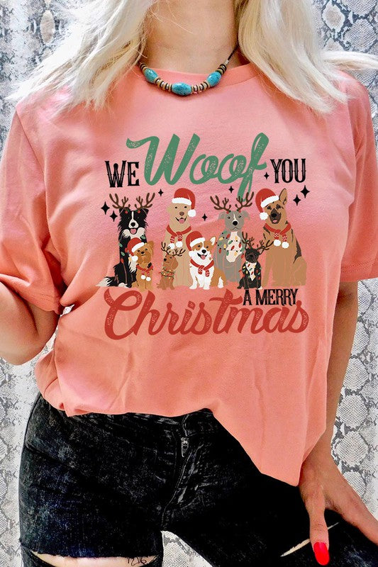 We Woof You A Merry Christmas Short Sleeve