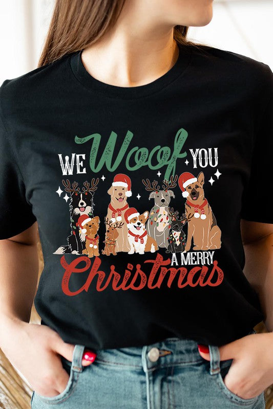 We Woof You A Merry Christmas Short Sleeve