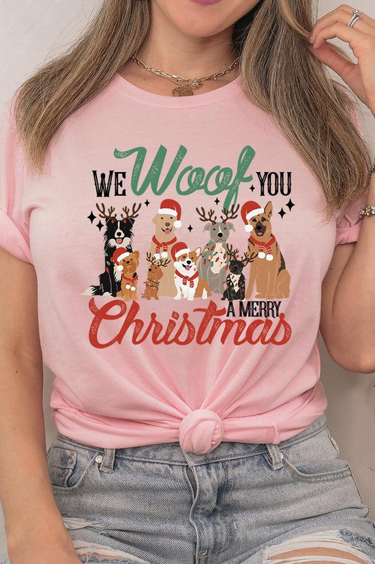 We Woof You A Merry Christmas Short Sleeve