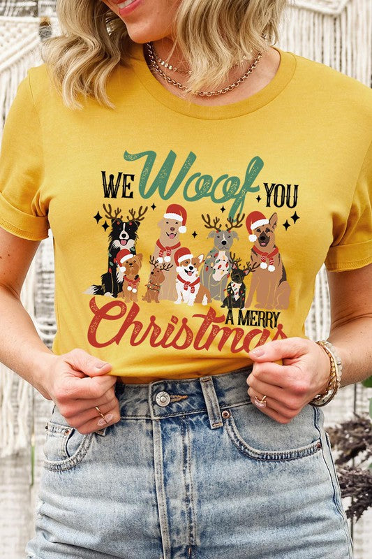 We Woof You A Merry Christmas Short Sleeve