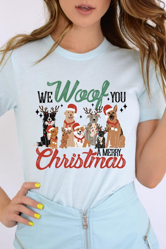 We Woof You A Merry Christmas Short Sleeve