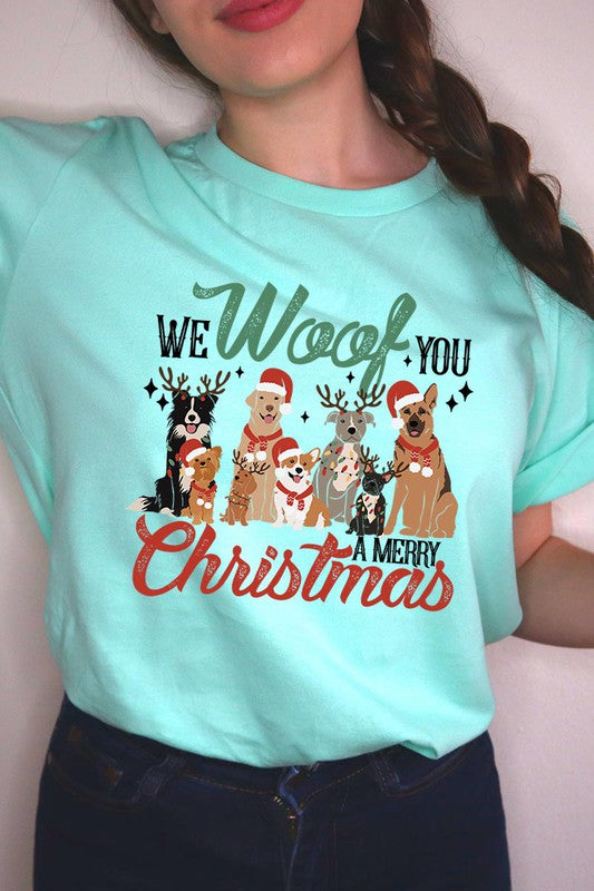 We Woof You A Merry Christmas Short Sleeve