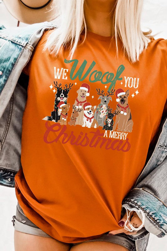 We Woof You A Merry Christmas Short Sleeve