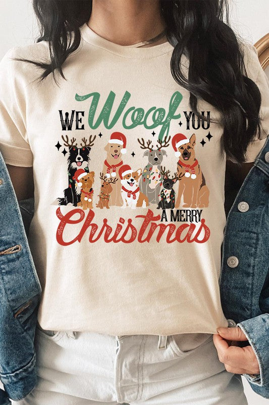 We Woof You A Merry Christmas Short Sleeve