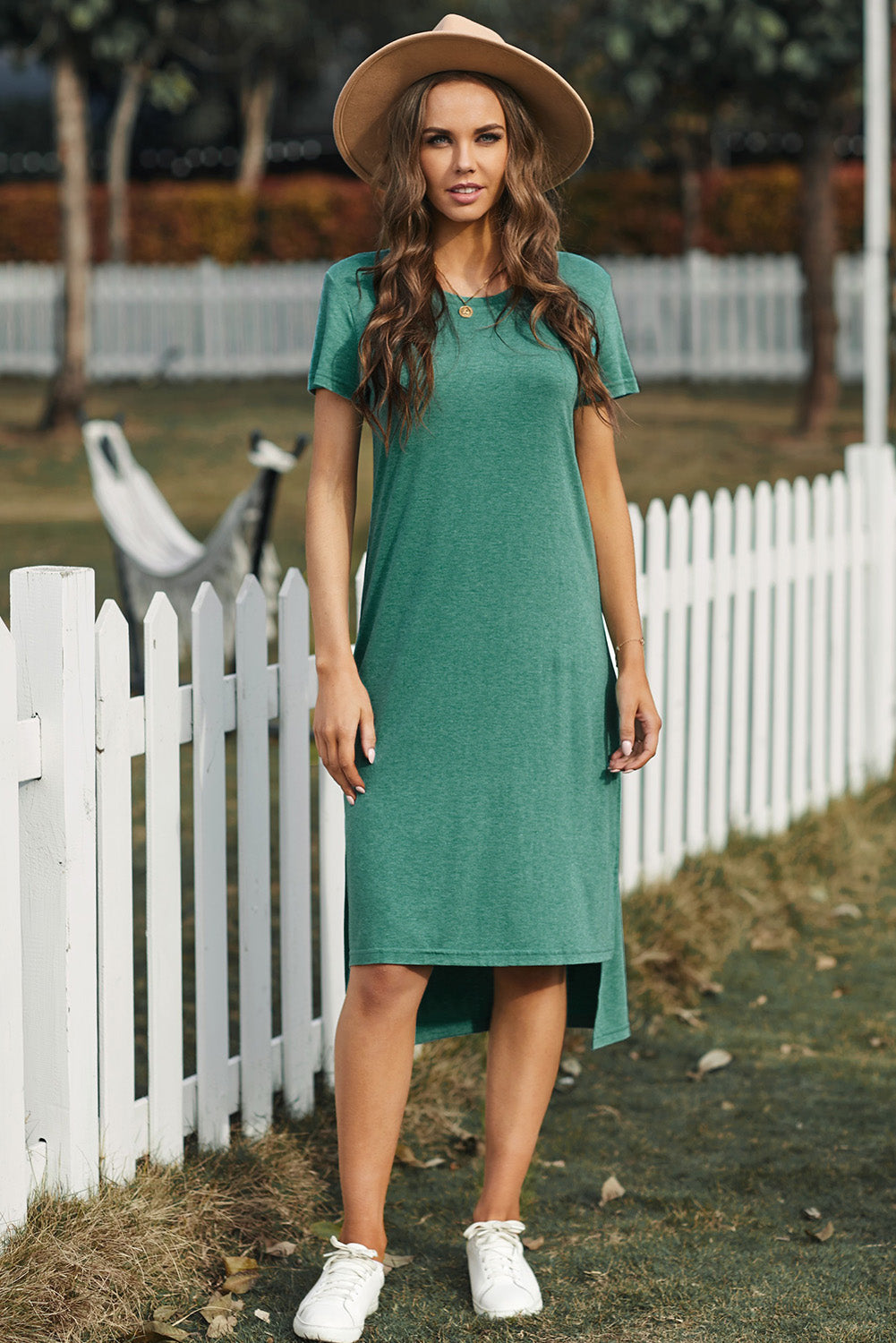 T-shirt Midi Dress with High Splits