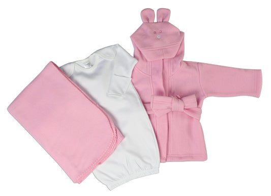 Bambini Newborn Baby Girls 3 Pc Layette Set