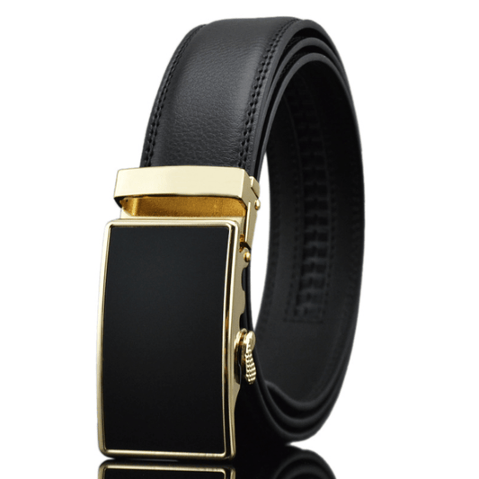 Black Belt Black Gold Buckle Belt