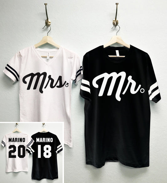 MRS Bride Shirt + MR Groom Tees-CUSTOM