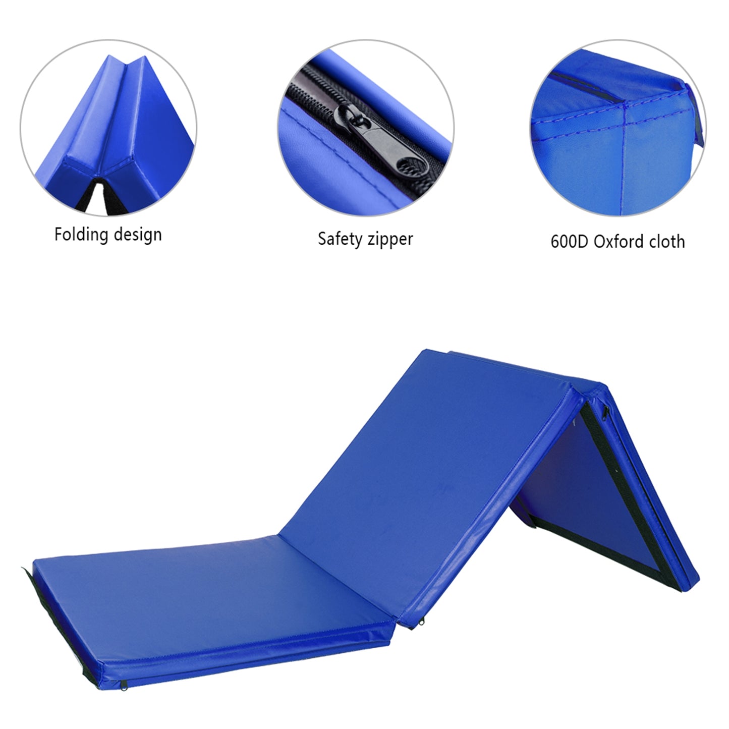 Tri-fold Gymnastics Yoga Mat with Hand Buckle