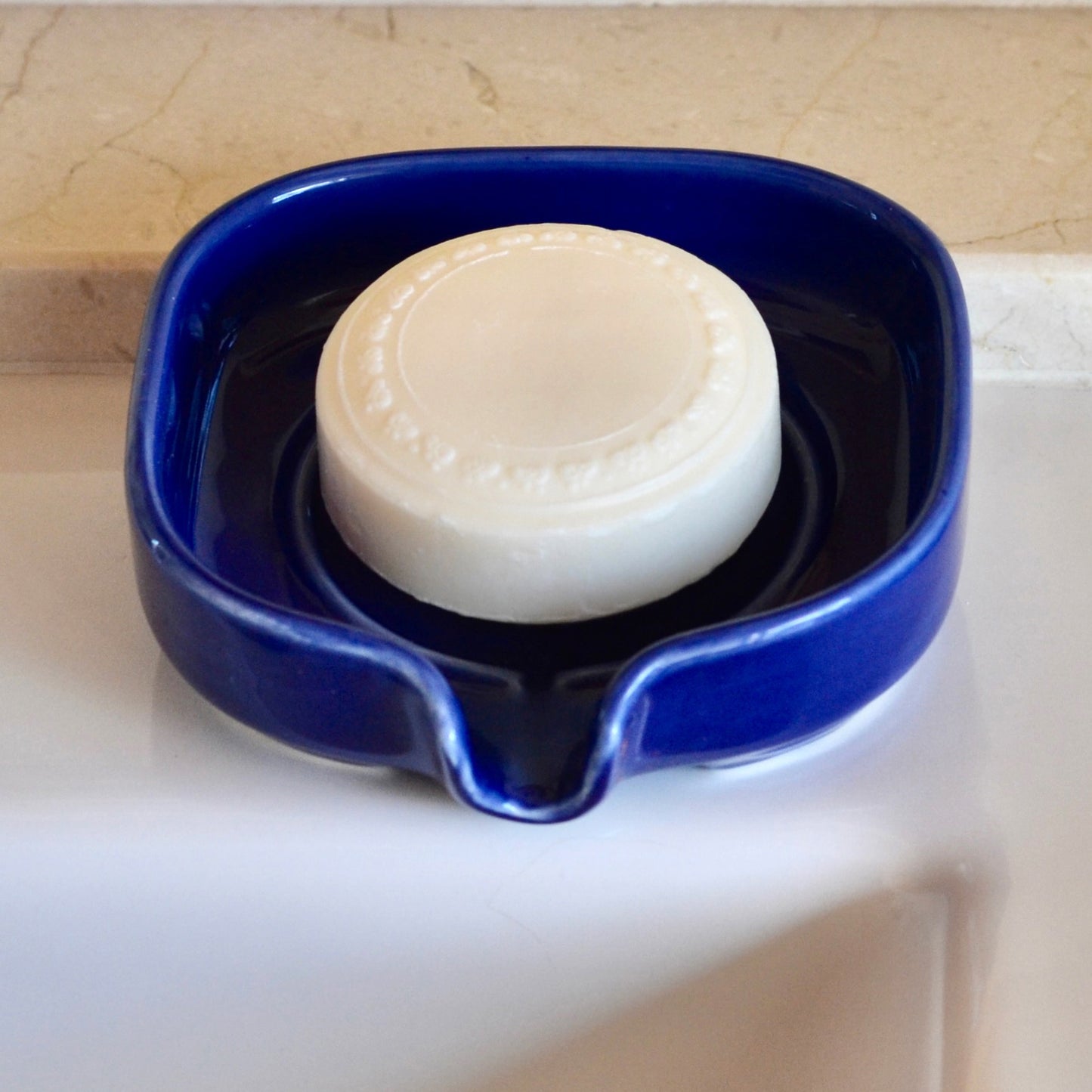 Self-Draining Porcelain Soap Dish