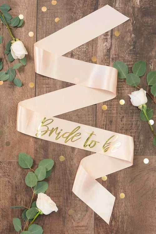 Bride To Be Gold Foil Sash