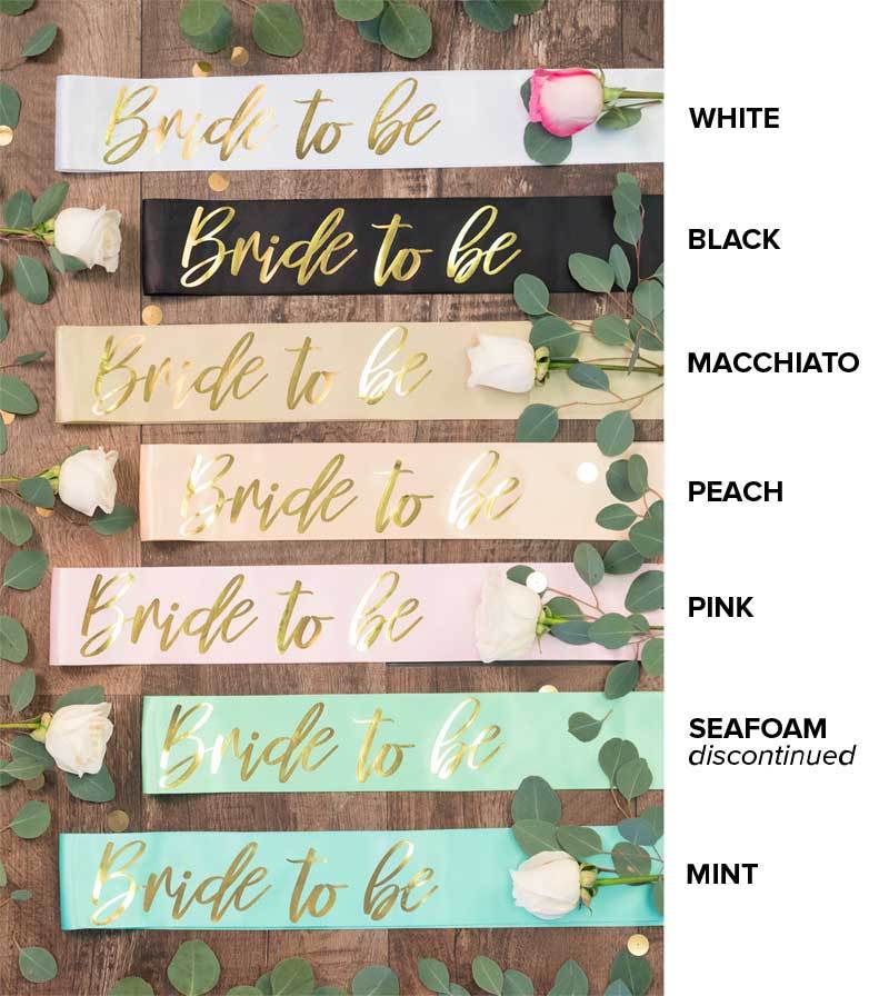 Bride To Be Gold Foil Sash