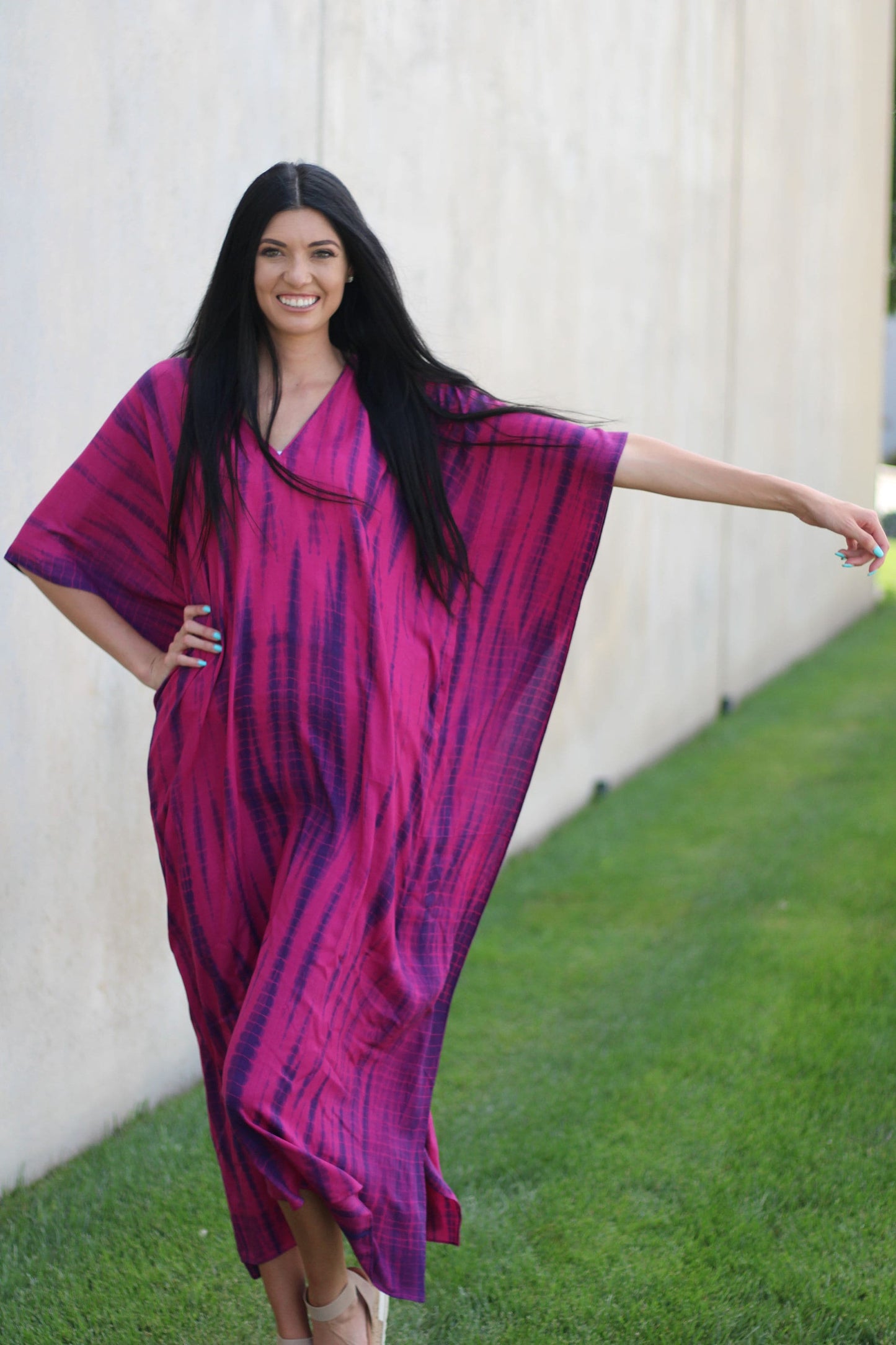 Tie Dyed Kaftan, Plus Size Kaftan Dress