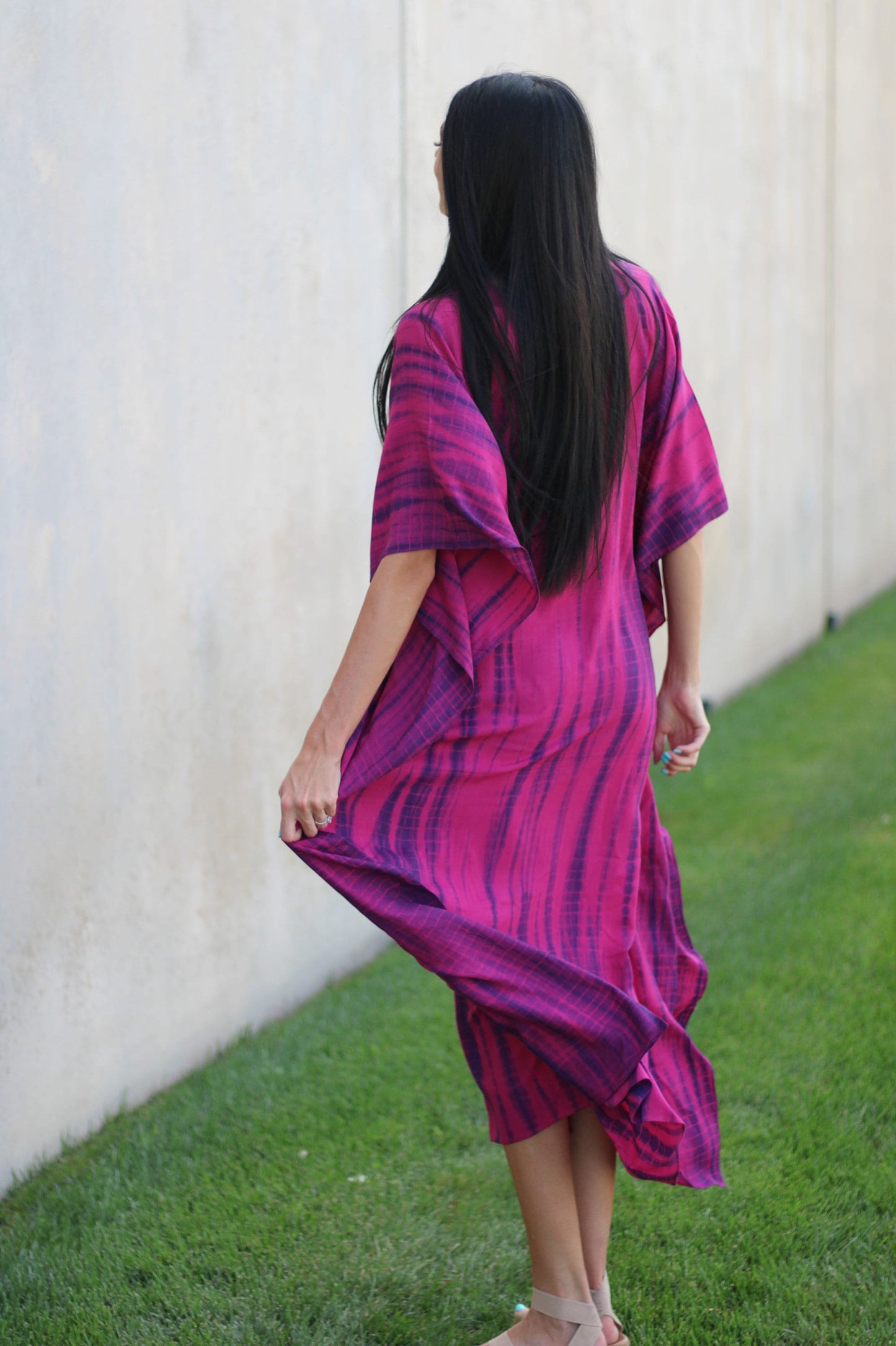 Tie Dyed Kaftan, Plus Size Kaftan Dress