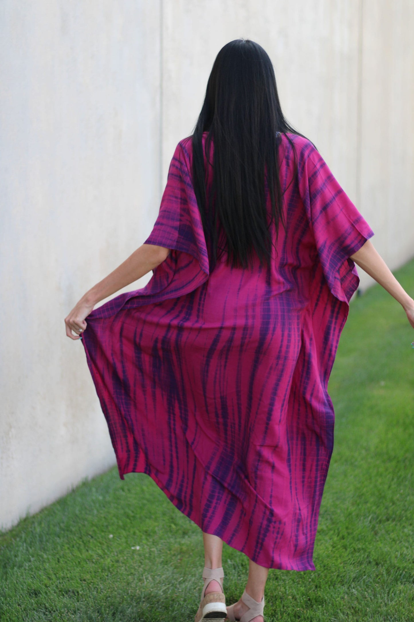 Tie Dyed Kaftan, Plus Size Kaftan Dress