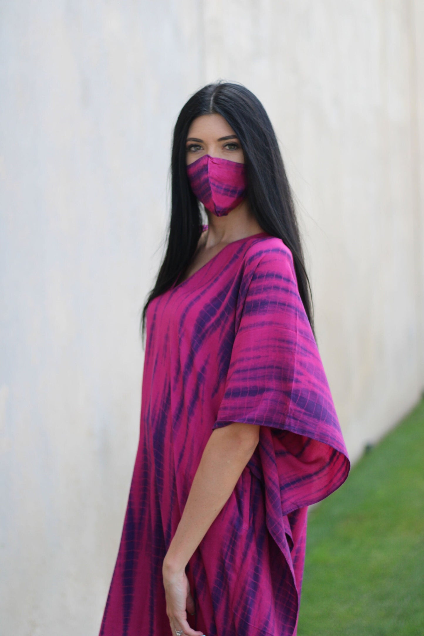 Tie Dyed Kaftan, Plus Size Kaftan Dress