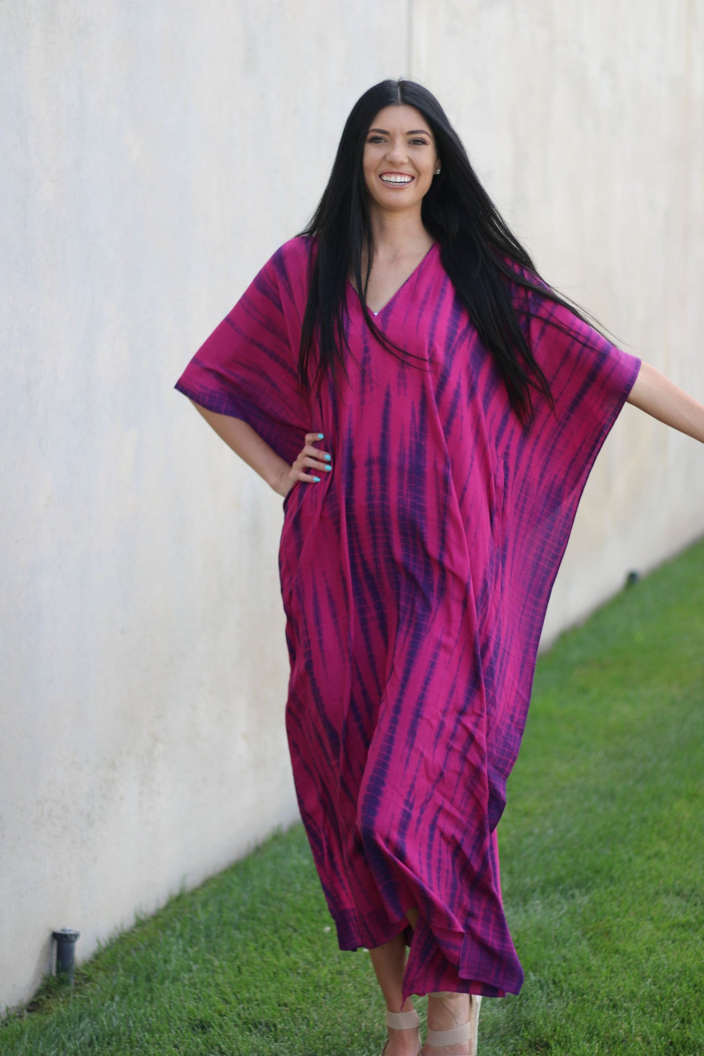 Tie Dyed Kaftan, Plus Size Kaftan Dress