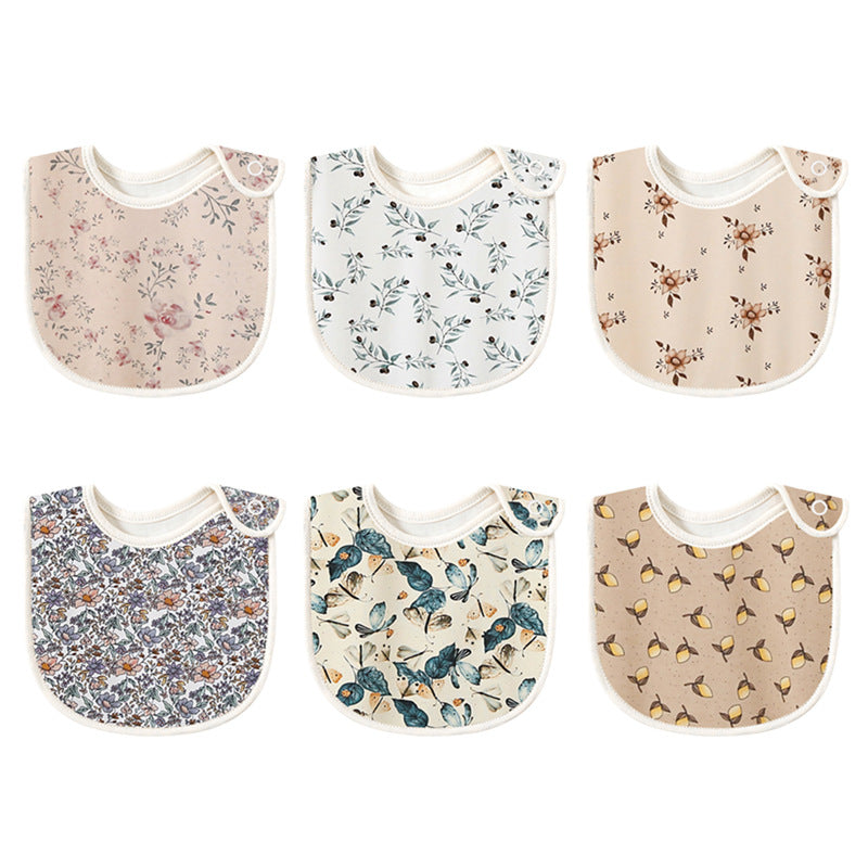 Baby Floral Print Water Absorbing Bibs