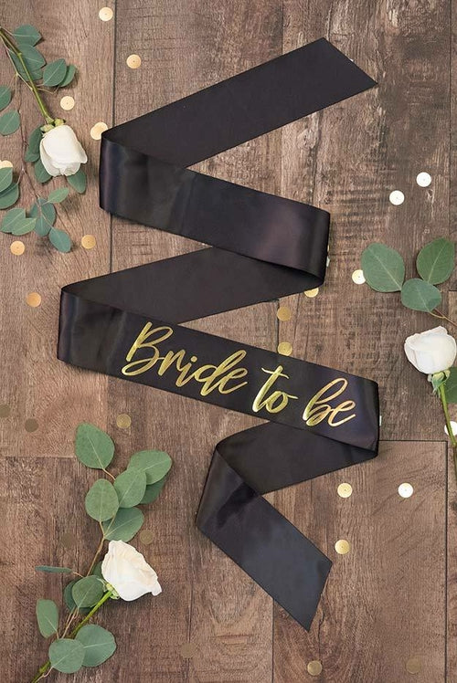 Bride To Be Gold Foil Sash