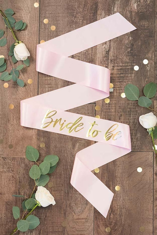 Bride To Be Gold Foil Sash