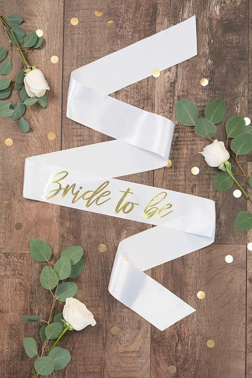 Bride To Be Gold Foil Sash